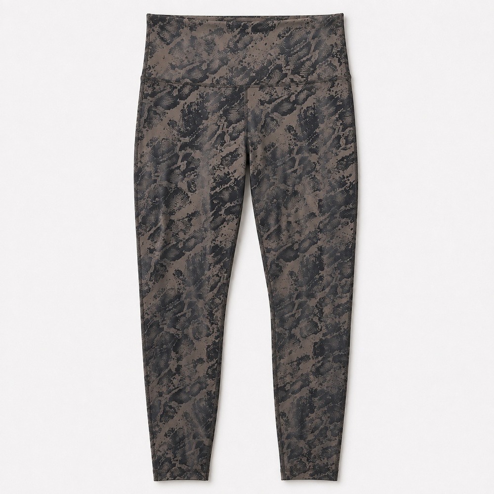 Simply Vera Vera Wang Leggings Womens Medium Olive RN73277 Faux Leather Snake